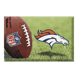 Denver Broncos Rubber Scraper Door Mat