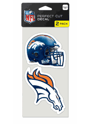 Denver Broncos Set of 2 Die Cut Decals