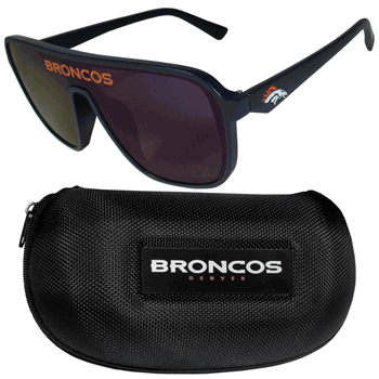 Denver Broncos Shield Sunglasses with Case