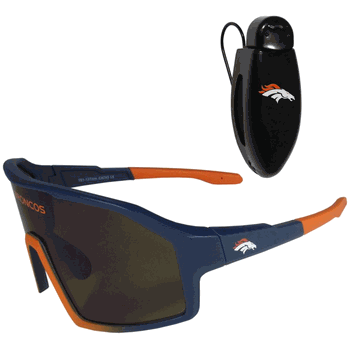 Denver Broncos Shield Sunglasses with Visor Clip