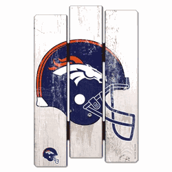 Denver Broncos Sign 11x17 Wood Fence Style