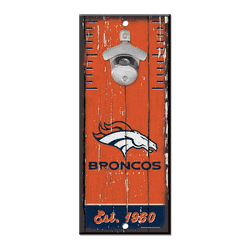 Denver Broncos Sign Wood 5x11 Bottle Opener