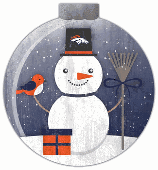 Denver Broncos Snowglobe 12in Wall Art