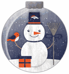 Denver Broncos Snowglobe 12in Wall Art