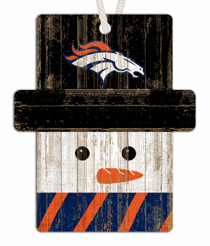 Denver Broncos Snowman Ornament