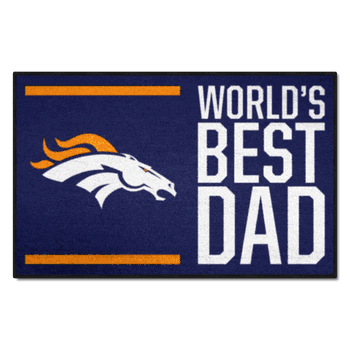 Denver Broncos Starter Mat Accent Rug - 19in. x 30in. World's Best Dad Starter Mat