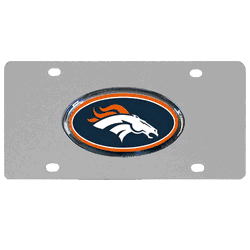 Denver Broncos Steel License Plate, Dome