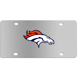 Denver Broncos Steel License Plate Wall Plaque