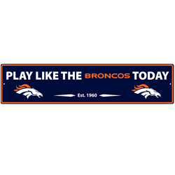 Denver Broncos Street Sign Wall Plaque