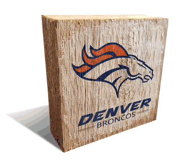 Denver Broncos Team Logo Block 6X6