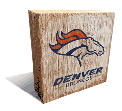 Denver Broncos Team Logo Block 6X6