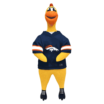 Denver Broncos Team Rubber Chicken Toy