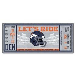 Denver Broncos Ticket Runner Rug - 30in. x 72in.