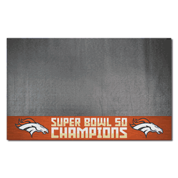 Denver Broncos Vinyl Grill Mat - 26in. x 42in., 2016 Super Bowl L Champions