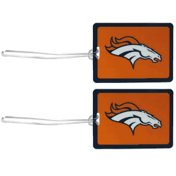 Denver Broncos Vinyl Luggage Tag, 2pk