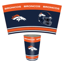 Denver Broncos Wastebasket 3.3 Gallon Tin