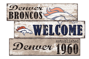 Denver Broncos Welcome 3 Plank