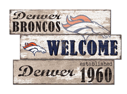 Denver Broncos Welcome 3 Plank