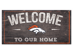 Denver Broncos Welcome Distressed 6 x 12