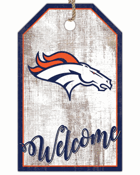 Denver Broncos Welcome Team Tag 11x19 Sign