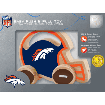 Denver Broncos Wood Push & Pull Toy