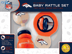 Denver Broncos Wood Rattle Set