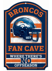 Denver Broncos Wood Sign - 11"x17" Fan Cave Design