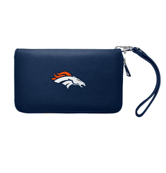 Denver Broncos Zip Organizer Wallet Pebble Navy