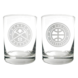 Denver Nuggets 2pc Rocks Glass Set