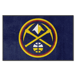 Denver Nuggets 4X6 High-Traffic Mat with Durable Rubber Backing - Landscape Orientation