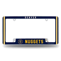 Denver Nuggets Alternate Design All Over Chrome Frame
