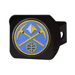 Denver Nuggets Black Metal Hitch Cover - 3D Color Emblem