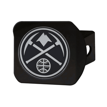 Denver Nuggets Black Metal Hitch Cover with Metal Chrome 3D Emblem