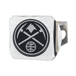 Denver Nuggets Chrome Metal Hitch Cover with Chrome Metal 3D Emblem