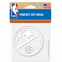 Denver Nuggets Decal 4x4 Perfect Cut White