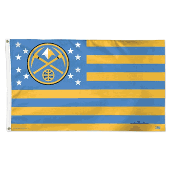 Denver Nuggets Flag 3x5 Deluxe Style Stars and Stripes Design