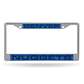 Denver Nuggets Lt Blue/Navy Laser Chrome Frame