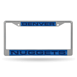 Denver Nuggets Lt Blue/Navy Laser Chrome Frame