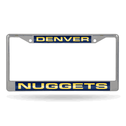 Denver Nuggets Navy/Gold Laser Chrome Frame