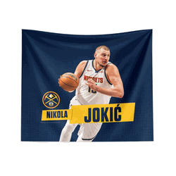 Denver Nuggets Nikola Jokic NBA  Printed Wall Hanging 34x40 inches