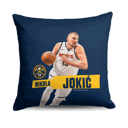 Denver Nuggets Nikola Jokic NBA  Throw Pillow 18x18 inches