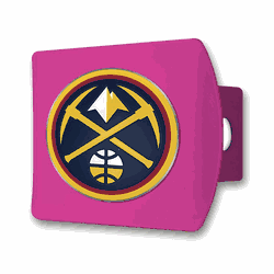 Denver Nuggets Pink Metal Hitch Cover with  3D Color Emblem