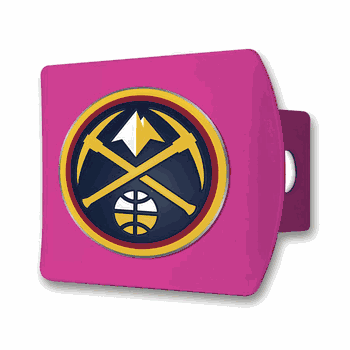 Denver Nuggets Pink Metal Hitch Cover with  3D Color Emblem
