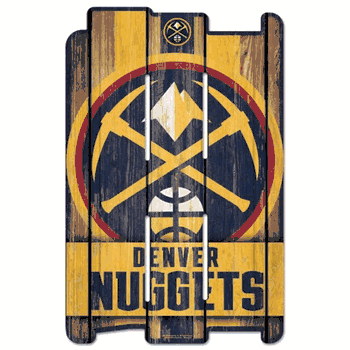 Denver Nuggets Sign 11x17 Wood Fence Style