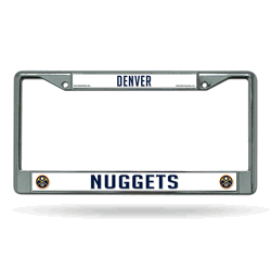 Denver Nuggets Standard Chrome Frame with Plastic Inserts 12" x 6" Car/Truck Auto Accessory
