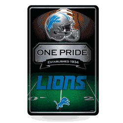 Detroit Lions  11" x 17" Metal Home Dcor Sign