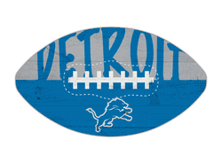 Detroit Lions 12" Football Cutout Sign with City Name