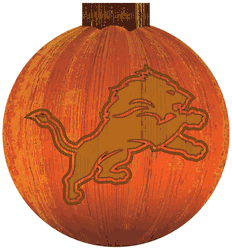 Detroit Lions 12 in. Halloween Pumpkin Sign
