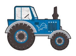 Detroit Lions 12" Tractor Cutout Sign