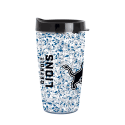 Detroit Lions 16oz Terrazzo Dbl Wall Clear Tumbler